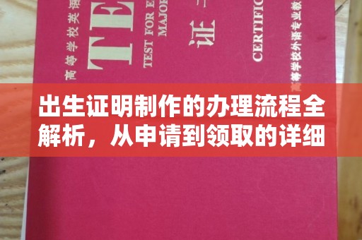 澜沧出生证明制作的办理流程全解析，从申请到领取的详细指南